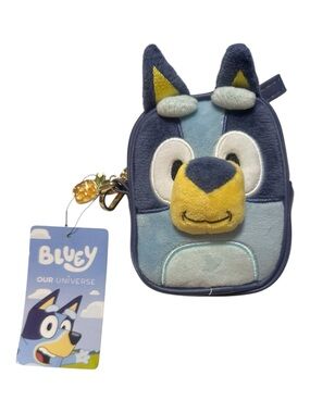 Bluey Plush Character Coin Bag - Blue & Yellow